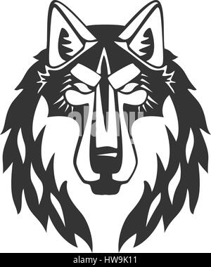 Wolfs vector heads Stock Vector