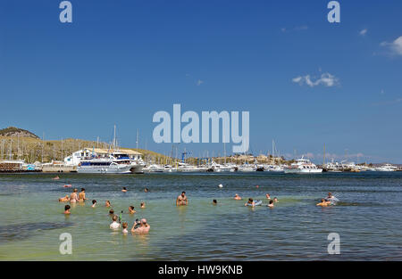Porto Pollenca Mallorca Resort Beach Stock Photo
