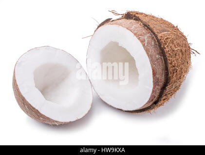 Coconut fruit isolated on a white background. Stock Photo