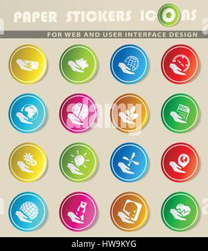insurance vector icons for user interface design Stock Vector