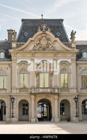 Festetics Palace facade in Keszthely, Hungary. It is a large complex of buildings of the family Festetics. Stock Photo