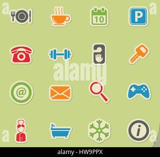 Hotel simply symbol for web icons and user interface Stock Vector