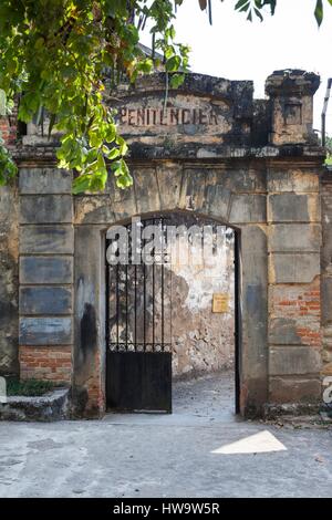 Vietnam, Son La, Old French Prison, gate Stock Photo