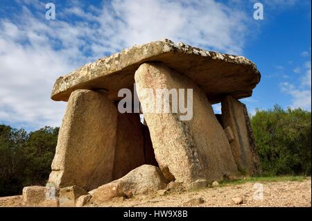 France, Corse du Sud, Sartene, archaeological site of Cauria, dolmen of Fontanaccia Stock Photo