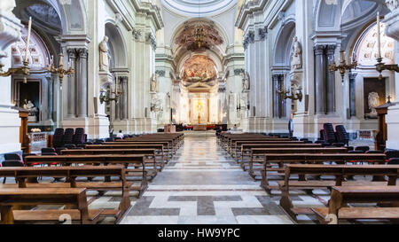 PALERMO, ITALY - JUNE 24, 2011: interior of Palermo Cathedral. It is the cathedral church of Roman Catholic Archdiocese of Palermo dedicated to the As Stock Photo