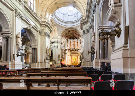 PALERMO, ITALY - JUNE 24, 2011: indoor of Palermo Cathedral. It is the cathedral church of Roman Catholic Archdiocese of Palermo dedicated to the Assu Stock Photo