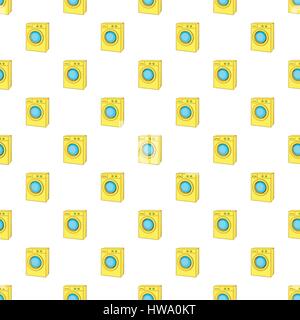 Washing machine pattern, cartoon style Stock Vector