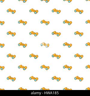 Binoculars pattern, cartoon style Stock Vector