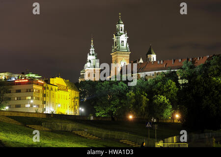 Wawel castle, the arcaded Renaissance courtyard at the centre of Wawel Royal Castle in Krakow, Poland, Wawel Catherdral, unesco Stock Photo