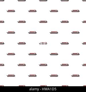 Cargo ship pattern, cartoon style Stock Vector