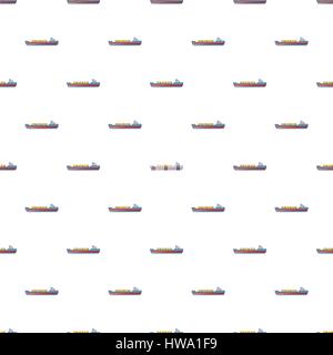 Ship carries cargo pattern, cartoon style Stock Vector