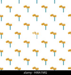 Keys to taxi pattern, cartoon style Stock Vector