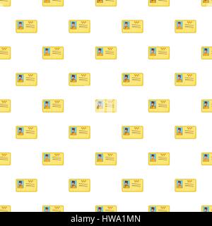 Document taxi driver pattern, cartoon style Stock Vector