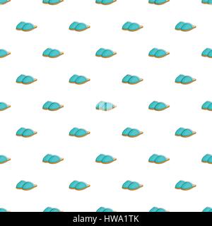 Home slippers pattern, cartoon style Stock Vector
