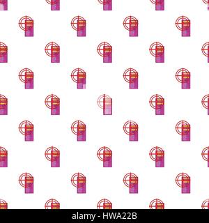 Sight on system unit pattern, cartoon style Stock Vector