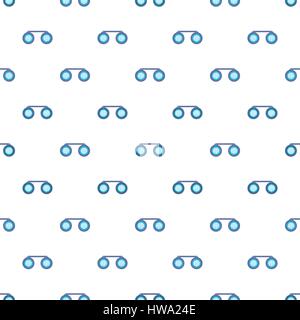 Sport binoculars pattern, cartoon style Stock Vector