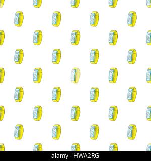 Fitness smart bracelet pattern, cartoon style Stock Vector