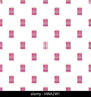 Pulse on screen of smartphone pattern Stock Vector