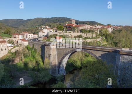 France, Haute Loire, Vieille Brioude, Allier valley Stock Photo