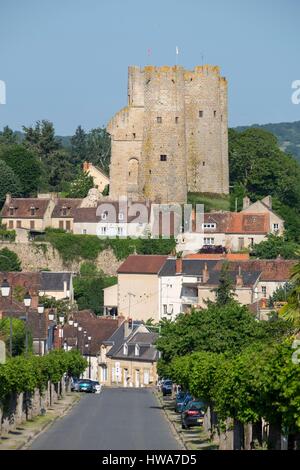France, Allier, Bourbonnais, Bourbon l'Archambault, the medieval fortress Stock Photo