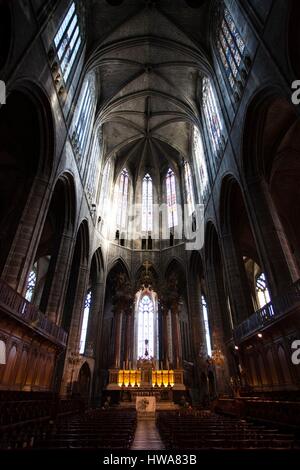 France, Aude, Narbonne, Cathedrale St Just et St Pasteur cathedral, interior Stock Photo