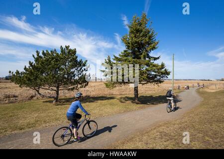 Canada, New Brunswick, Moncton, Riverview, the bike path along the Petitcodiac River Stock Photo