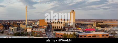 Canada, New Brunswick, Moncton, downtown, the banks of the Petitcodiac River, Bell Aliant Communications Tower Stock Photo