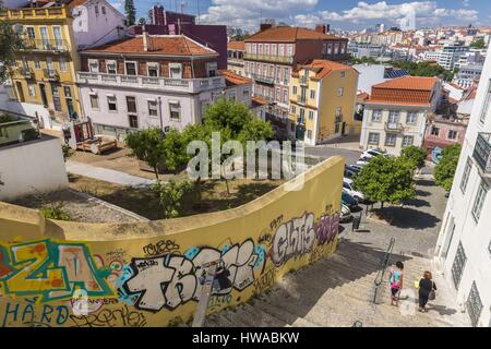 Portugal, Lisbon, district Principe Real, street Mae D'Agua Stock Photo