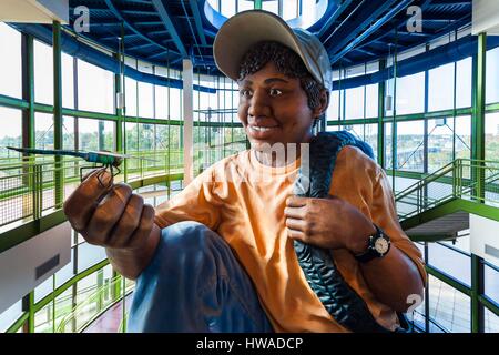 United States, South Carolina, Columbia, Edventure Children's Museum, 40 foot tall interactive sculpture of massive child, Eddie Stock Photo