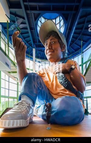 United States, South Carolina, Columbia, Edventure Children's Museum, 40 foot tall interactive sculpture of massive child, Eddie Stock Photo