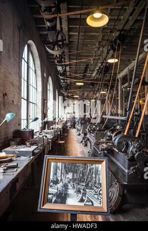 United States, New Jersey, West Orange, Thomas Edison National Historical Park, interior, factory floor