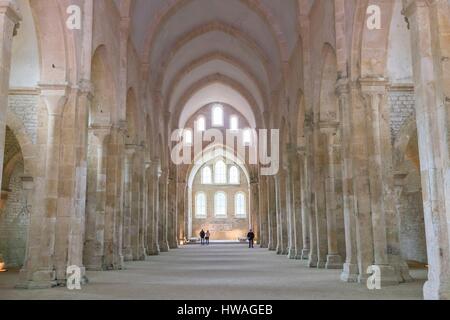 France, Cote d'Or, Marmagne, Fontenay Cistercian Abbey (1118), listed as World Heritage by UNESCO, the church Stock Photo