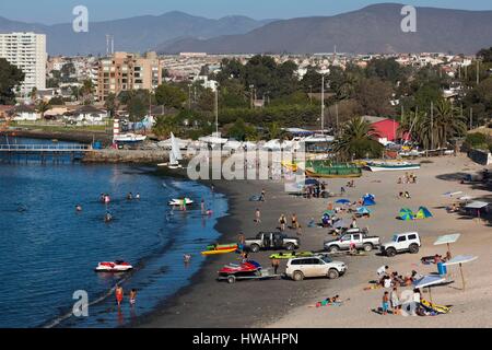 Chile, La Herradura, harbor and beach view Stock Photo