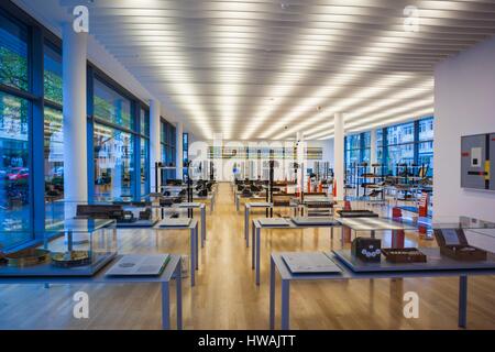 Germany, Nordrhein-Westfalen, Bonn, Arithmeum, museum of technology, science and art, interior with adding machines Stock Photo