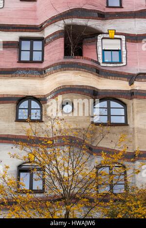 Germany, Hesse, Darmstadt, Waldspirale Residential Complex, designed by Austrian artist Friedensreich Hundertwasser, exterior Stock Photo