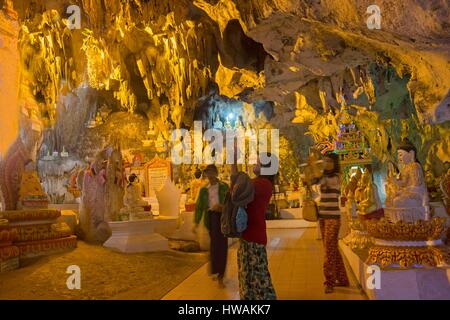 Myanmar, Shan State, Inle lake, Pindaya cave with more than 8000 statues of buddha Stock Photo