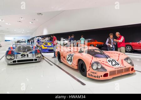 Germany, Baden-Wurttemburg, Stuttgart-Zuffenhausen, Porsche Car Museum, Porsche 917, the Pink Pig Stock Photo