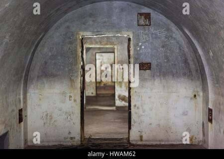 Germany, Bavaria, Obersalzberg, former Nazi air-raid bunker Obersalzberg, bunker interior Stock Photo