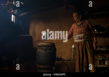 The Wine Maker, Ramechhap, Nepal Stock Photo