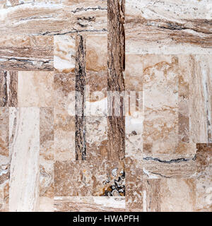 Onyx,Travertine Square Mosaic Tile Texture for design Stock Photo