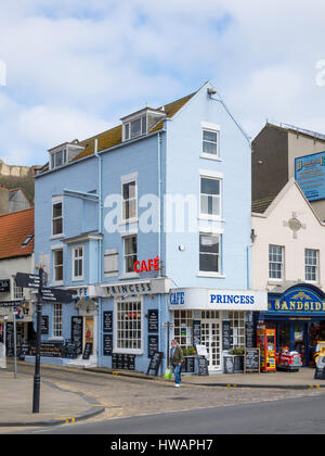 Princess Café  fish and chip shop Scarborough, UK Stock Photo