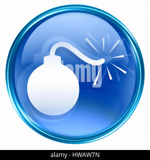 Bomb icon. Internet button on white background Stock Photo - Alamy