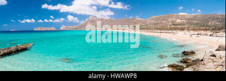 Beautiful Falassarna lagoon on Crete, Greece Stock Photo