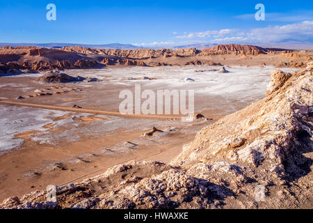 Valle de la Luna landscape in San Pedro de Atacama, Chile Stock Photo