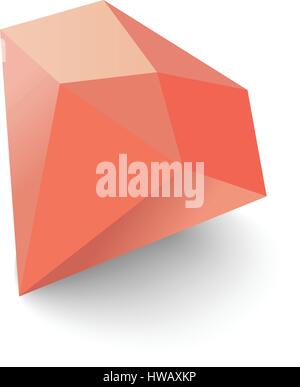 Ruby icon, isometric 3d style Stock Vector