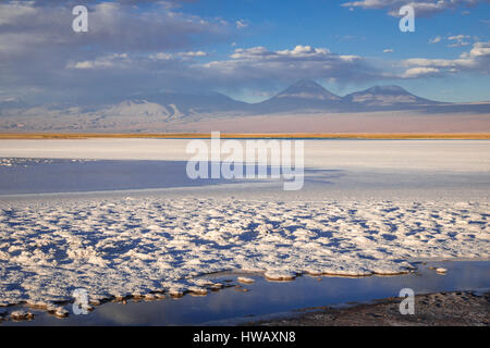 Laguna Tebinquinche sunset landscape in San Pedro de Atacama, Chile Stock Photo