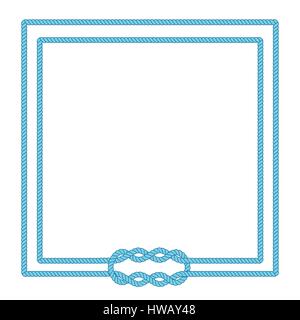 Blank poster template with nautical border Stock Vector