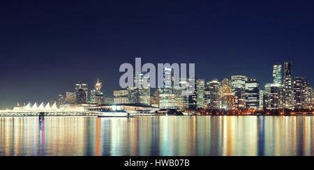 Vancouver city downtown architecture at night in Canada Stock Photo - Alamy