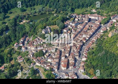 France, Tarn et Garonne, Caylus (aerial view) Stock Photo