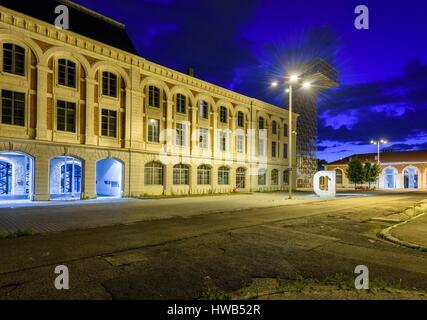 France, Loire, Saint-Etienne, nominated as part of Unesco’s Creative Cities Network, Cite du Design was inaugurated in 2009 on the former site of the Manufacture Nationale d'Armes in the heart of the creative neighborhood Manufacture Plaine Achille ; the former Manufacture d'Armes Stock Photo